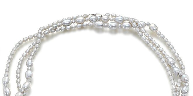 Dámský trojřadý perlový náhrdelník Orchira
