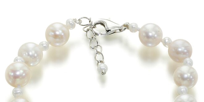 Dámský perlový náramek s bílými perlami Orchira