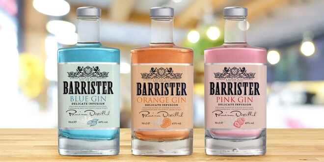 Britské giny Barrister: Pink, Blue nebo Orange