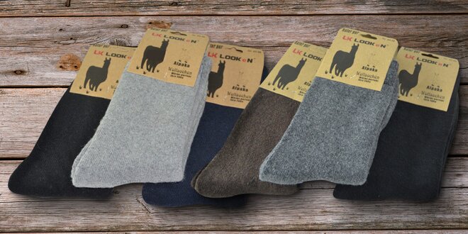 Pánské teplé ponožky Alpaka: balení po 3 párech