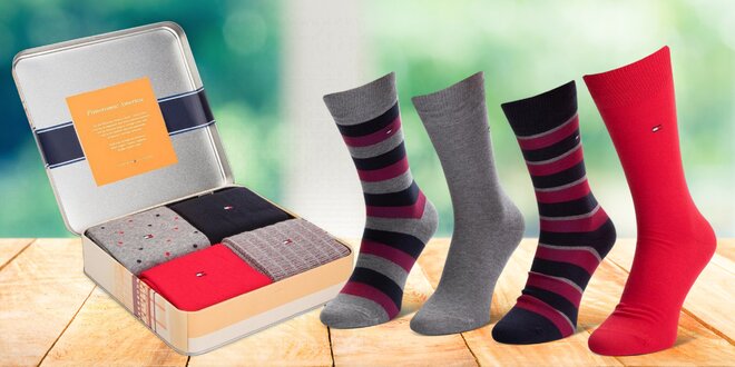 Dárkové balení pánských ponožek Tommy Hilfiger
