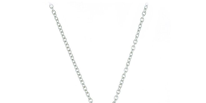 Dámský stříbrný náhrdelník Orchira s černou perlou