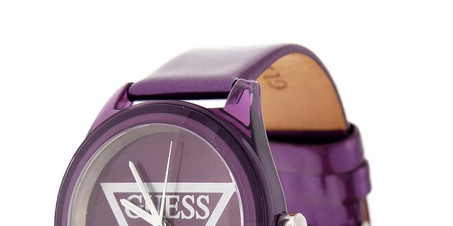 Dámské purpurové hodinky Guess