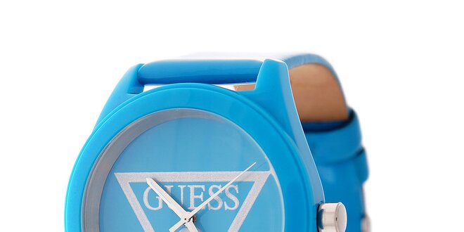 Dámské zářivě modré hodinky Guess