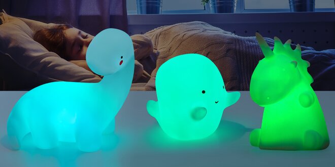 Dětská LED lampička: duch, dinosaurus i jednorožec