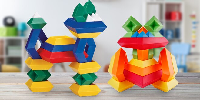 Stavebnice ve tvaru pyramidy pro rozvoj dítěte