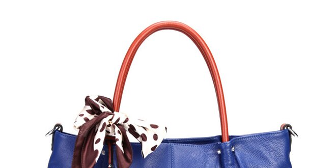 Dámská tmavě modrá kabelka Belle & Bloom s kontrastními uchy
