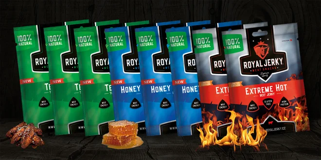 Prémiové Royal Jerky: Teriyaki i Extreme Hot
