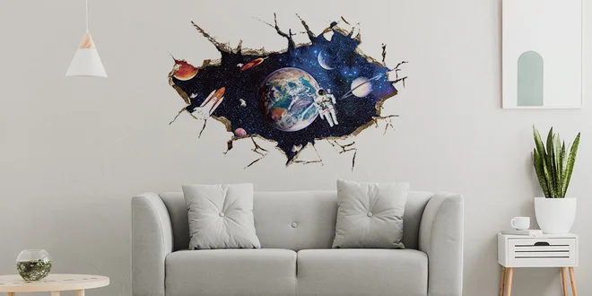 Samolepky na stěnu: 3D, klasické i svítící