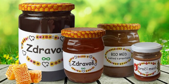 Květové raw bio medy od českého včelaře