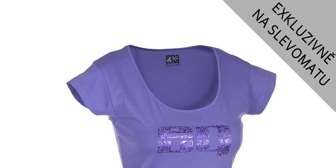 Dámské fialové tričko s potiskem Envy