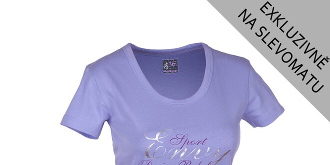 Dámské fialové tričko Envy s velkým potiskem