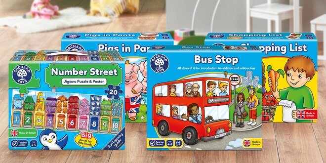Vzdělávací hry Orchard Toys pro děti už od 2 let