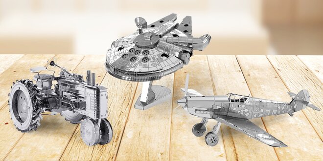 Kovové 3D puzzle: lodě, tanky, letadla i vzducholoď