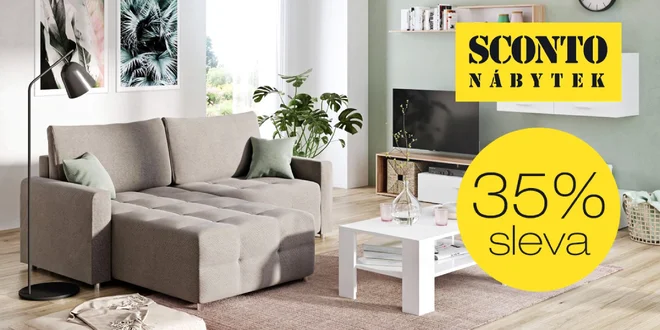 35% sleva na nábytek z e-shopu Sconto