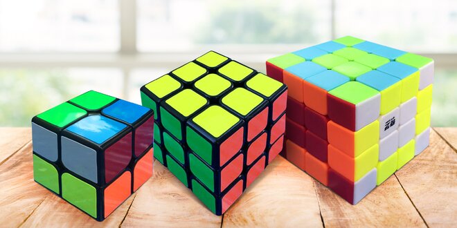 Rubikova kostka se stěnou o 4, 9 i 16 čtverečcích
