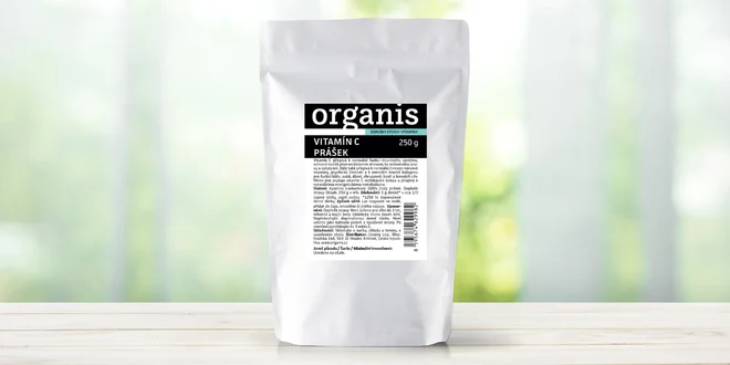 100% vitamin C v prášku: 1–3 balení po 250 g
