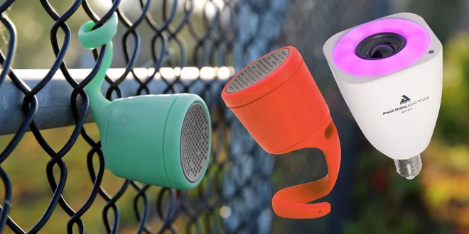 Voděodolný reproduktor nebo audio LED žárovka