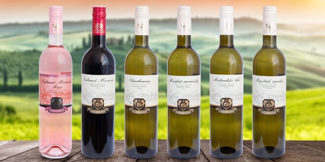 Set 6 výběrových vín z vinařství Soviš: pozdní sběr