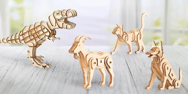 Skládací dřevěné 3D puzzle