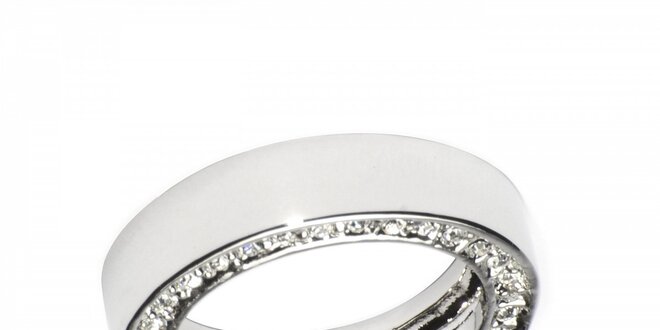 Dámský stříbrný prsten Bague a Dames se zirkony