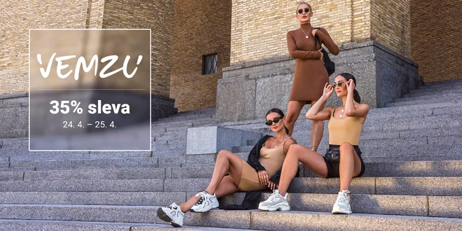 35% sleva na tenisky a oblečení na e‑shopu VEMZU
