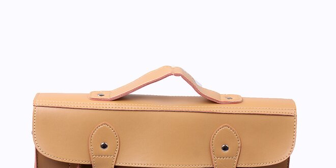Dámská béžová kabelka s přezkami London Fashion