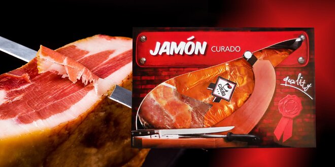 Španělská sušená kýta Jamón Curado: cca 1 kg