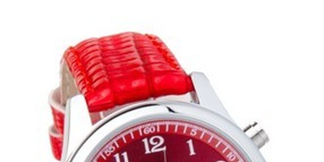 Dámské červené hodinky Bague a Dames