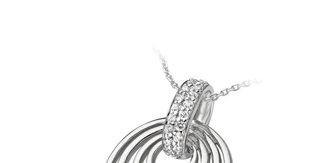 Dámský stříbrný náhrdelník s kruhy Orphelia