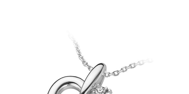Dámský stříbrný srdíčkový náhrdelník Orphelia