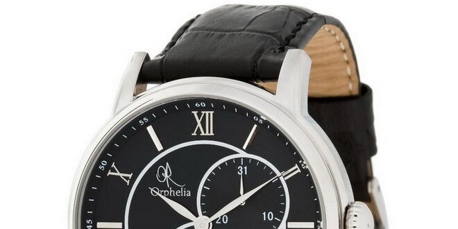 Pánské hodinky Orphelia s černým stylovým ciferníkem