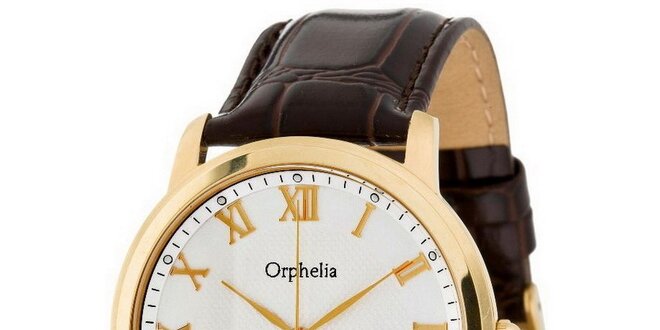 Pánské ocelové hodinky se zlatými detaily Orphelia