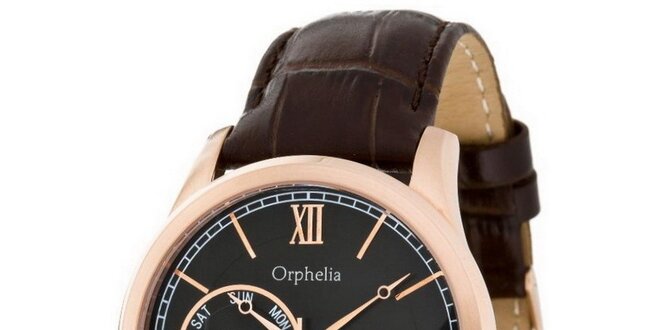 Pánské ocelové hodinky s mosaznými detaily Orphelia