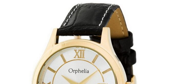 Pánské ocelové hodinky Orphelia se zlatými římskými číslicemi