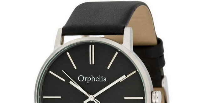 Pánské ocelové hodinky Orphelia s černým ciferníkem
