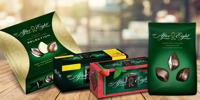 Pralinky After Eight v dárkových baleních