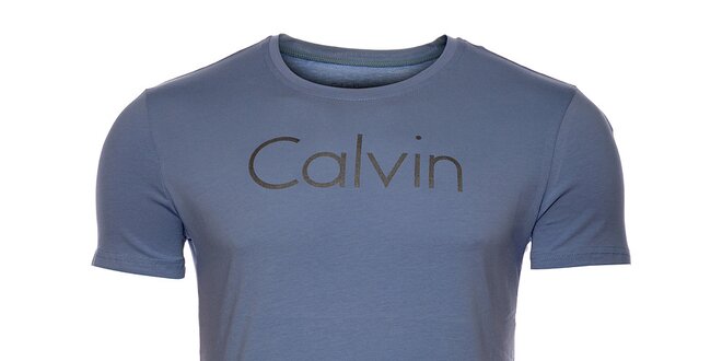 Pánské světle modré tričko Calvin Klein s potiskem