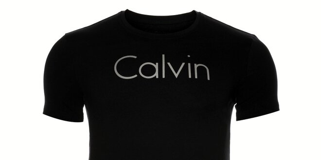 Pánské černé tričko Calvin Klein s potiskem