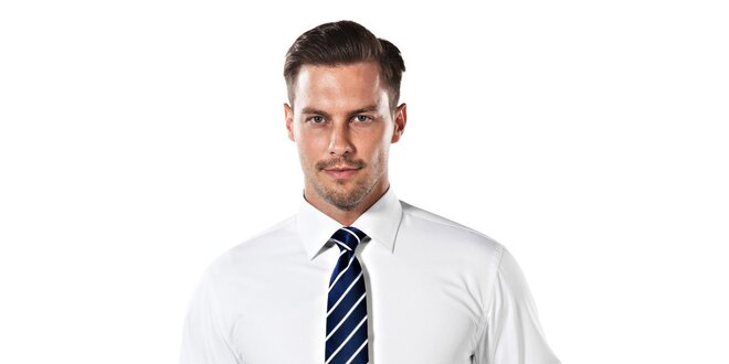 Pánská bílá regular-fit košile Vincenzo Boretti