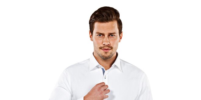 Pánská bílá regular-fit košile Vincenzo Boretti