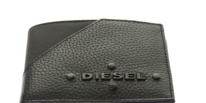 Černá peněženka Diesel s přívěskem na klíče