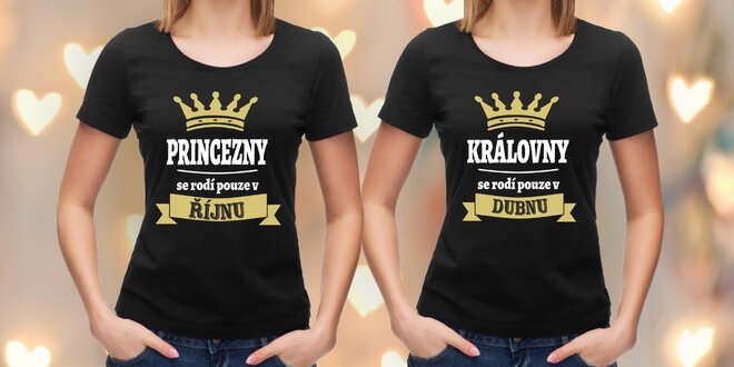 Narozeninová trička pro princezny a královny