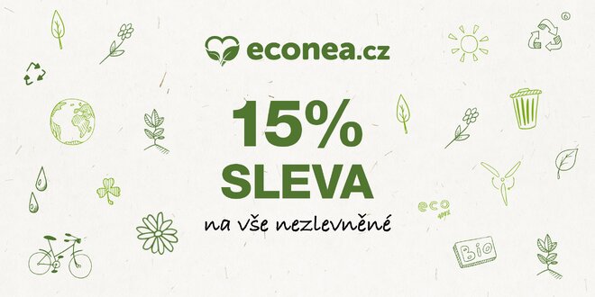 15% sleva na veškeré nezlevněné zboží na Econea.cz