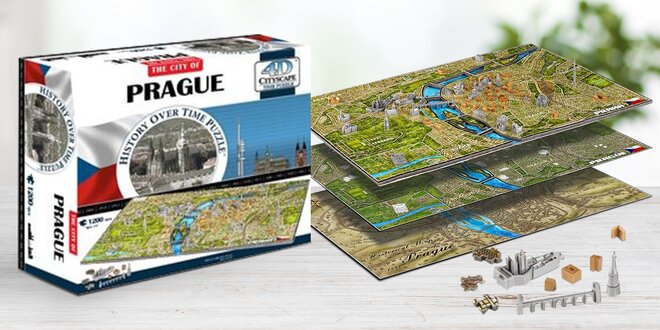 4D puzzle Prahy a dalších světových velkoměst