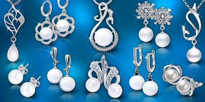 Elegantní perlové náhrdelníky a náušnice