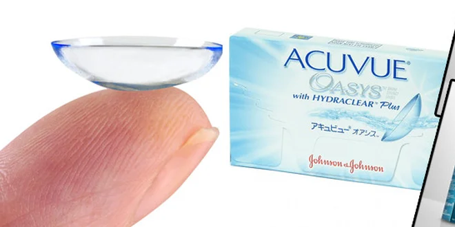 Kontaktní čočky Acuvue Oasys - 2 ks čoček + roztok Avizor Unica a pouzdro na čočky