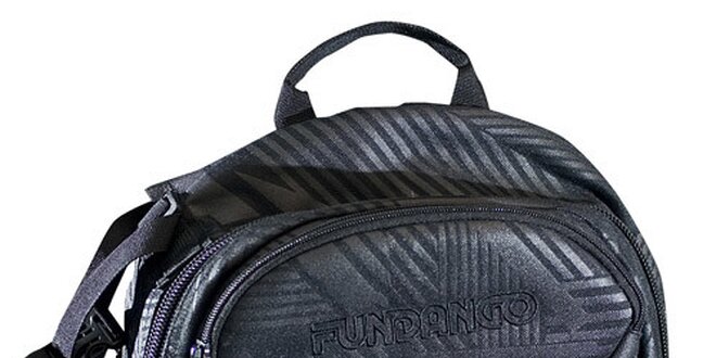 Černý batoh Fundango s metalickým potiskem