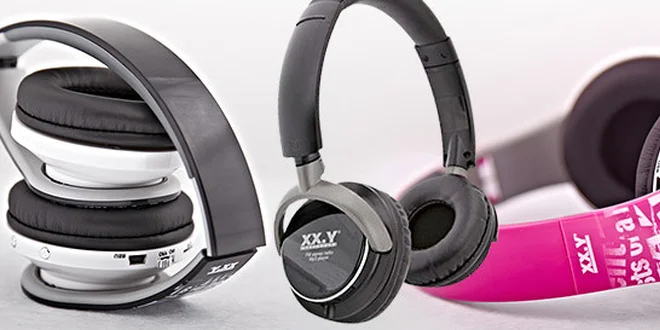 Bezdrátová designová sluchátka s mp3 a rádiem