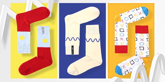 Vysoké designové ponožky LØVE + FUN SOCKS